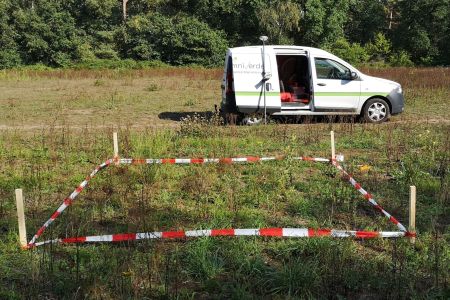 Afgezet gebied in de natuur